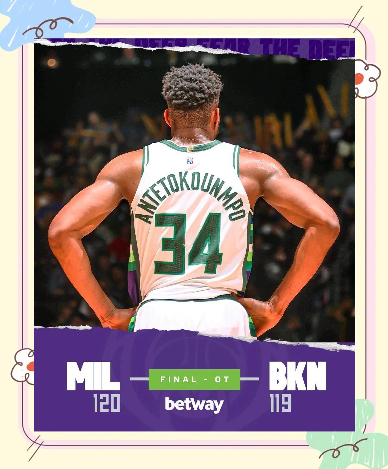 雄鹿绝杀时刻,篮网点燃赛场,字母哥迎来胜利! 雄鹿绝杀时刻,篮网点燃赛场,字母哥迎来胜利!